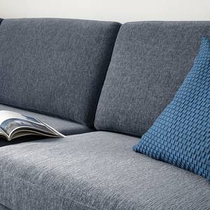 Ecksofa Cipo I Strukturstoff - Graublau - Longchair davorstehend links