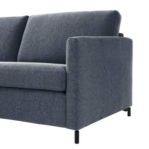 Ecksofa Cipo I Strukturstoff - Graublau - Longchair davorstehend links