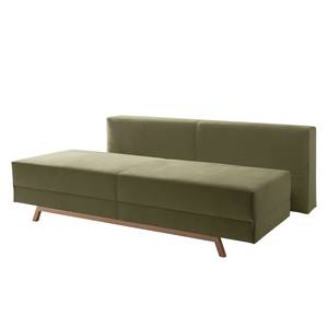 Canapé convertible Myton Microfibre - Vert olive