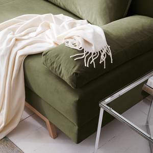 Canapé convertible Myton Microfibre - Vert olive