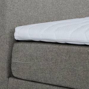 Boxspring Joiselle incl. matras en topper - geweven stof - grijs/zwart - Grijs - 140 x 200cm