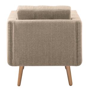 Sessel Croom Webstoff - Webstoff Polia: Cappuccino - Mit Hocker