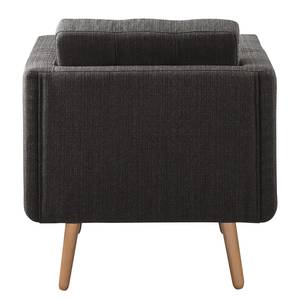 Fauteuil Croom Tissu - Tissu Polia: Gris foncé - Avec repose-pieds