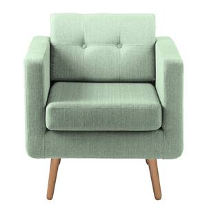 Fauteuil Croom Tissu - Tissu Polia: Gris menthe - Avec repose-pieds