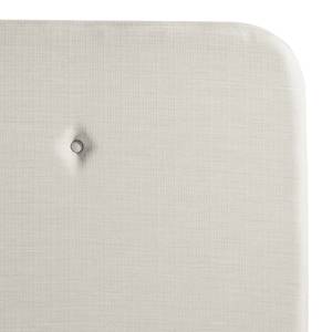 SmoodSpring Bed II geweven stof/massief eikenhout - Crème - 160 x 200cm