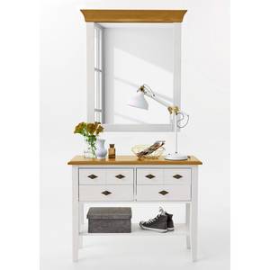 Console Bergen I Pin massif - Pin blanc / pin lessivé - Epicéa blanc / Epicéa lessivé - Largeur : 102 cm