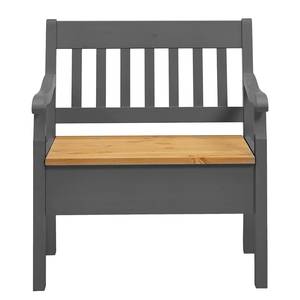 Banc Boston Pin massif - Epicéa gris / Epicéa lessivé - Largeur : 83 cm - Avec accoudoirs