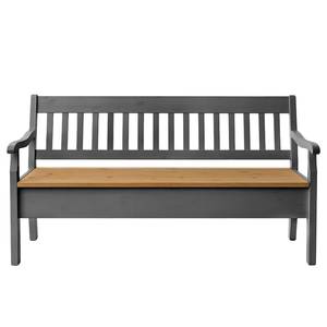 Banc Boston Pin massif - Epicéa gris / Epicéa lessivé - Largeur : 169 cm - Avec accoudoirs