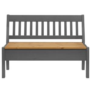 Banc Boston Pin massif - Epicéa gris / Epicéa lessivé - Largeur : 131 cm - Sans accoudoirs