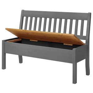 Banc Boston Pin massif - Epicéa gris / Epicéa lessivé - Largeur : 131 cm - Sans accoudoirs