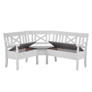 Banc d'angle Fjord Pin massif - Epicéa blanc / Epicéa gris - 170 x 147 cm