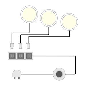 LED-Spotbeleuchtung Cupello (3er-Set) 