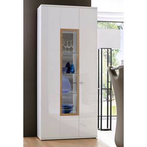 Armoire vitrine Ledigos II Blanc brillant / Blanc