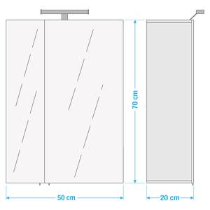 Spiegelschrank Quickset 311 II Inkl. Beleuchtung - Anthrazit