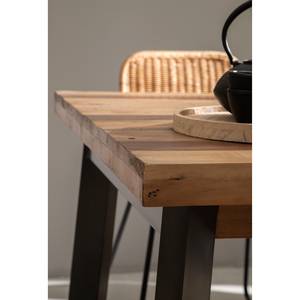 Eettafel TAMATI met verlengfunctie oud pijnboomhout/metaal - pijnboomhout/grijs