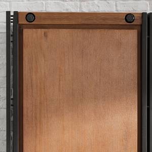 Armoire Manchester II Partiellement en acacia massif - Acacia / Anthracite - 166 cm (3 portes) - Largeur : 166 cm