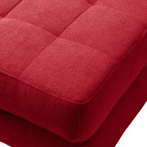 Canapé d'angle Tanete Microfibre - Rouge - Méridienne longue à gauche (vue de face) - Avec fonction couchage