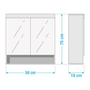 Spiegelschrank Runner Rauchsilber - Rauchsilber