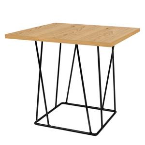 Table d’appoint Hueva Beige - Noir - Marron - Bois manufacturé - Métal - 50 x 45 x 50 cm