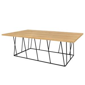 Table basse Hueva Beige - Noir - Marron - Bois manufacturé - Métal - 120 x 40 x 75 cm