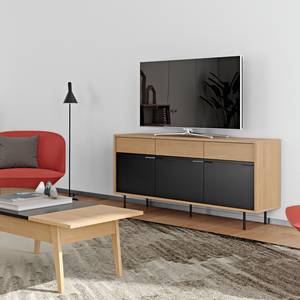 Sideboard Lomborg Eiche / Matt Schwarz