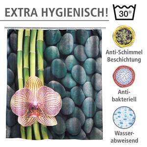 Rideau de douche Spa Fibres synthétiques - Gris / Vert