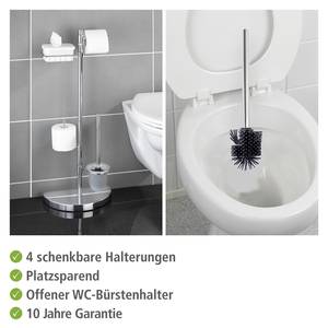 Wc-set Plus roestvrij staal - chroomkleurig