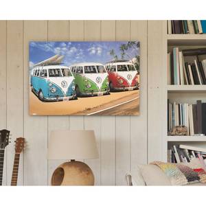 Impression d’art Volkswagen Bulli III Multicolore - Bois manufacturé - Papier - 90 x 60 x 2 cm