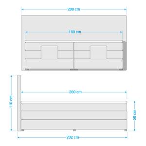 Lit boxspring Jamana Gris clair