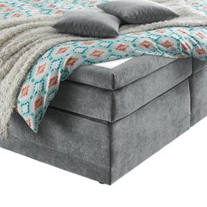 Lit boxspring Belesar (avec surmatelas) Avec surmatelas - Gris lava