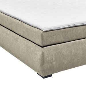 Boxspringbett Surribas Webstoff - Taubengrau - Sand - Viscoschaum