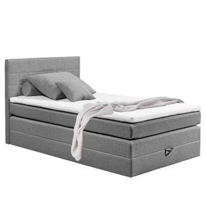 Boxspringbett Harvi Webstoff - Webstoff Saba: Hellgrau - 120 x 200cm