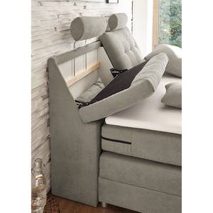 Lit boxspring Neiras Réglage électrique - Avec surmatelas - Gris sable - 180 x 200cm - Mousse viscoélastique