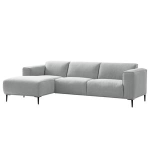 Ecksofa Crawford I Webstoff Webstoff Saia: Hellgrau - Breite: 255 cm - Longchair davorstehend links