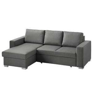 Ecksofa Latina (mit Schlaffunktion) Mit Schlaffunktion - Flachgewebe - Platin