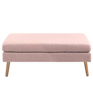 Ecksofa Croom Webstoff Polia: Mauve - Longchair davorstehend links - Mit Hocker