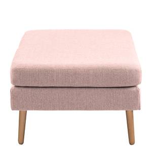 Ecksofa Croom Webstoff Polia: Mauve - Longchair davorstehend links - Mit Hocker