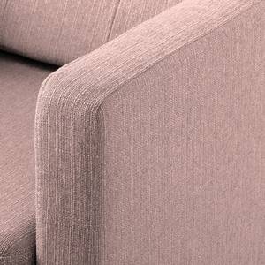 Ecksofa Croom Webstoff Polia: Mauve - Longchair davorstehend links - Mit Hocker