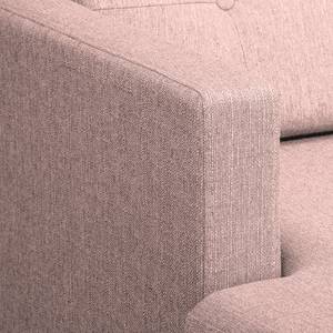 Ecksofa Croom Webstoff Polia: Mauve - Longchair davorstehend links - Mit Hocker