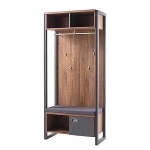 Armoire de vestibule Marton Imitation chêne Stirling / Anthracite clair