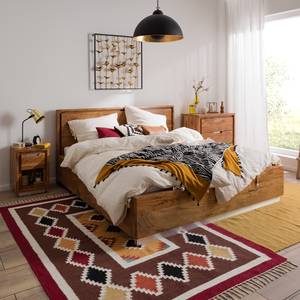 Houten bed Mattishall Bruin - Hout - 196 x 100 x 216 cm