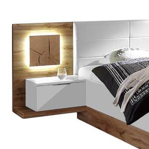 Bedframe Lentia (3 delig) Bruin - Wit - Plaatmateriaal - 305 x 100 x 239 cm