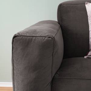 3-Sitzer Sofa LORALAI Samt Ravi: Graubraun