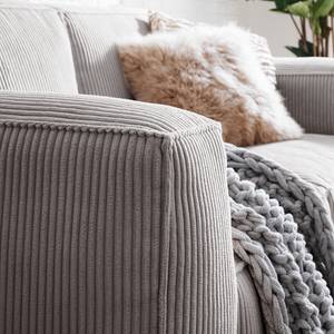 2-Sitzer Sofa LORALAI Cord - Cordstoff Lola: Hellgrau