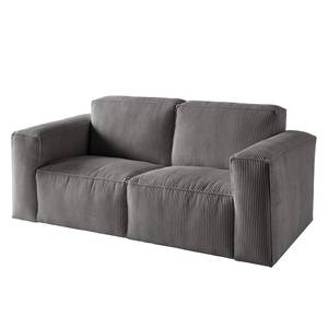 2-Sitzer Sofa LORALAI Cord - Cordstoff Lola: Grau