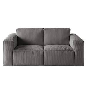 2-Sitzer Sofa LORALAI Cord - Cordstoff Lola: Grau