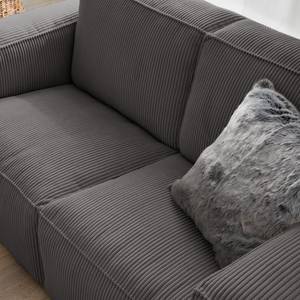 2-Sitzer Sofa LORALAI Cord - Cordstoff Lola: Grau