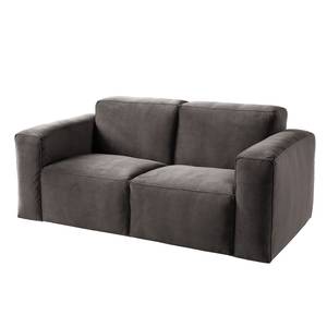 2-Sitzer Sofa LORALAI Samt Ravi: Graubraun