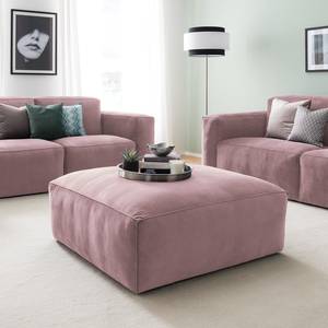 Gestoffeerde hocker LORALAI Fluweel - Velours Ravi: Mauve