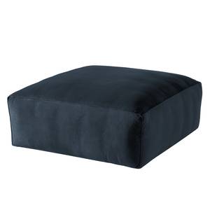 Gestoffeerde hocker LORALAI Velours Ravi: Donkerblauw